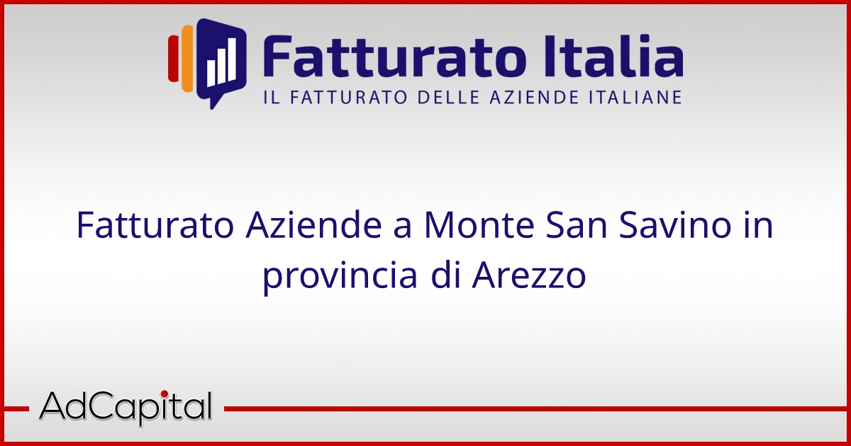 Fatturato Aziende a Monte San Savino in provincia di Arezzo